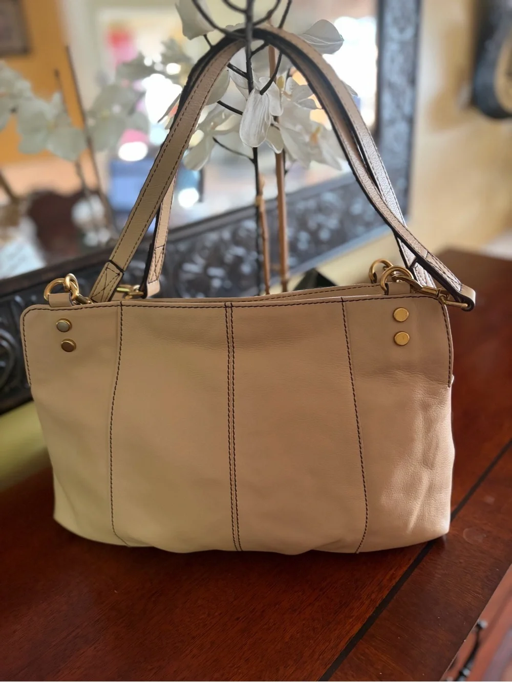 American Leather Co. Shoulder Bag Triple Entry and Double Straps